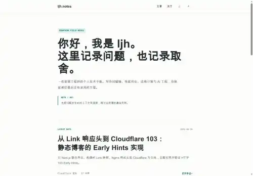 ljh 的技术博客 首页预览